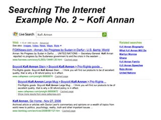 Searching The Internet Example No. 2 ~ Kofi Annan 