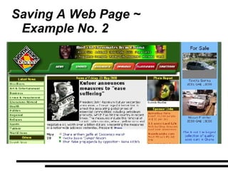 Saving A Web Page ~ Example No. 2 