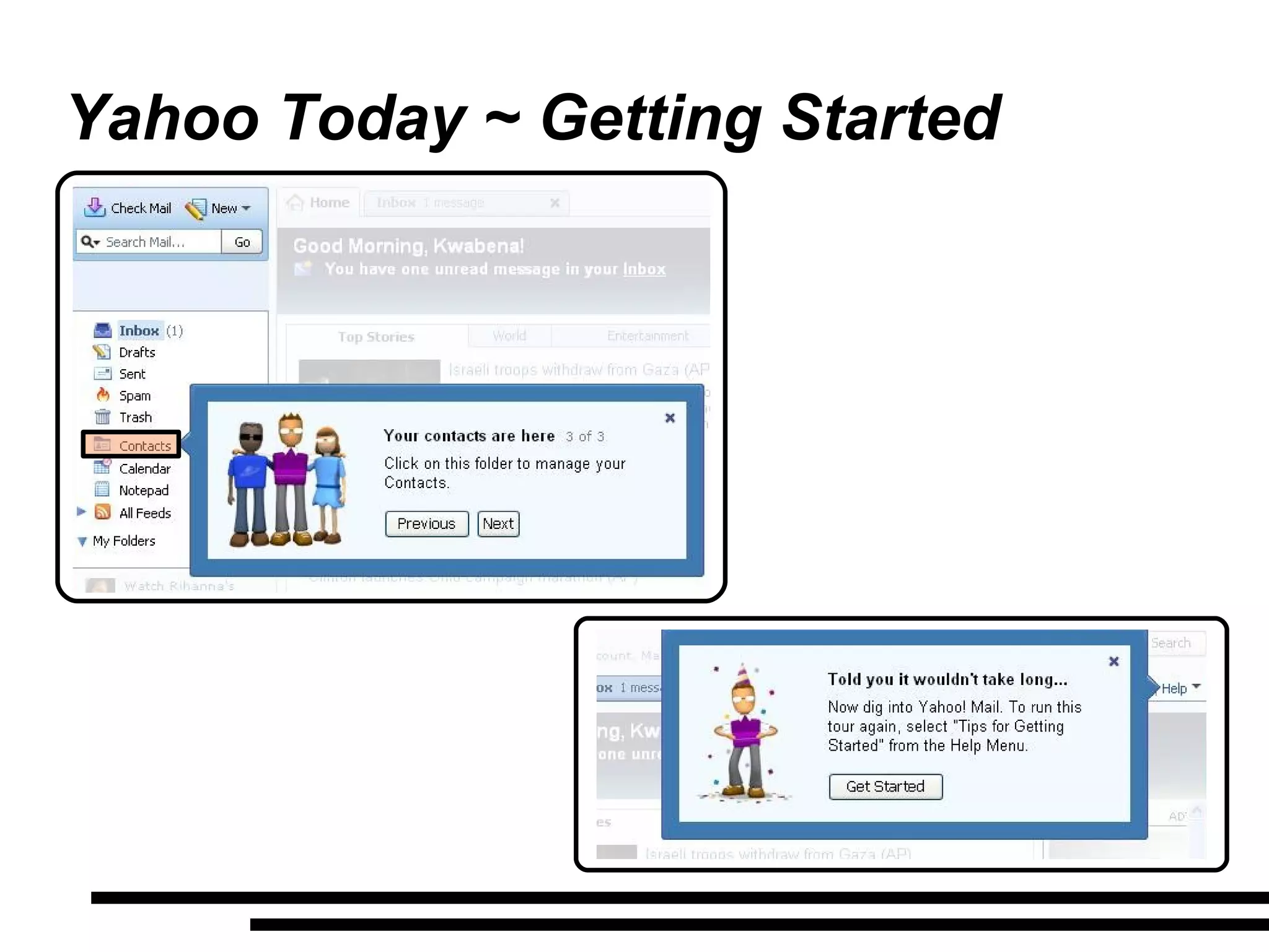 Yahoo Today ~ Getting Started 