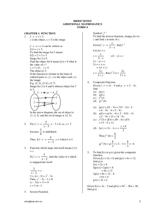 Form 4addmathsnote