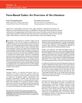 Form based codes: An overview of the literature | PDF