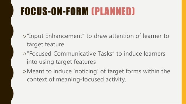 Form Focused Instruction And Noticing Without Embedded Video