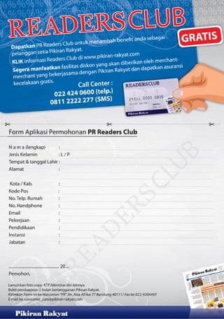 Form readers-club-web