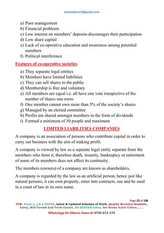 Form two-business-studies | PDF