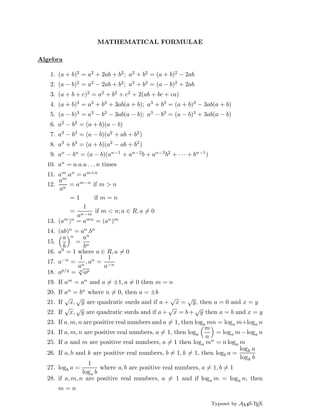 Formulas | PDF
