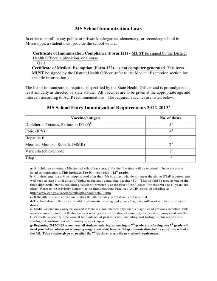 mississippi immunization form 121 tdap form