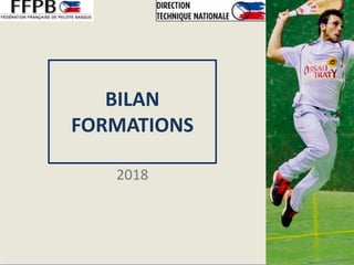 BILAN
FORMATIONS
2018
 