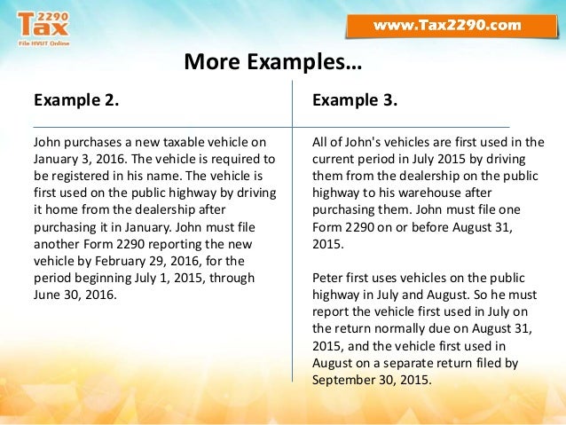 form 2290 the irs heavy vehicle use tax form 2290 due date 2016
