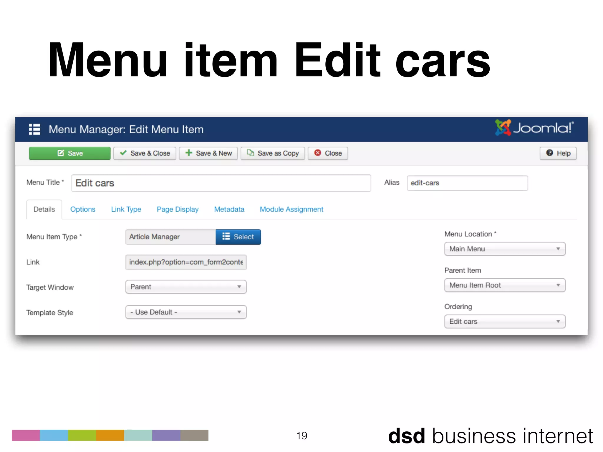 dsd business internet
Menu item Edit cars
19
 