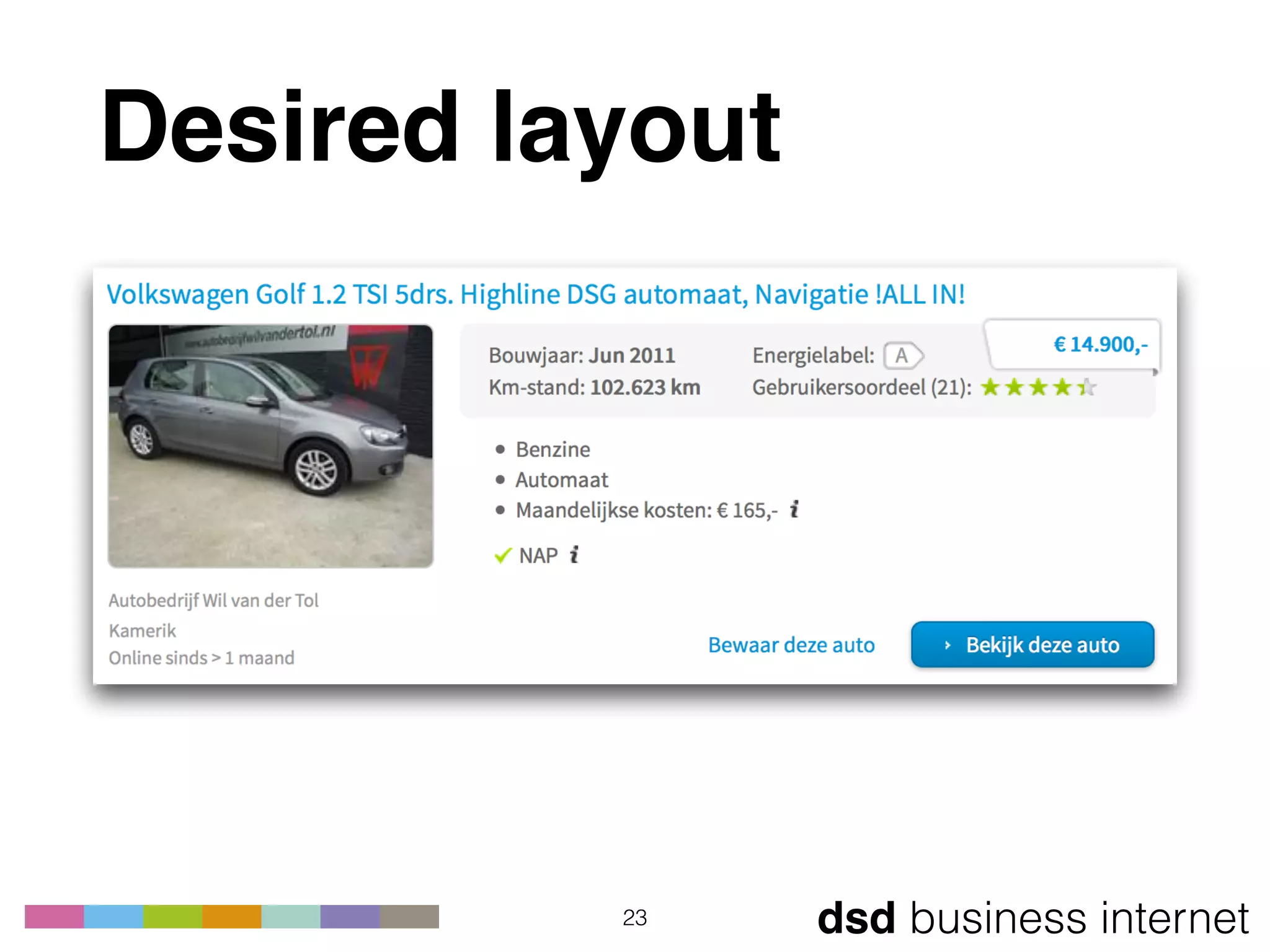 dsd business internet
Desired layout
23
 