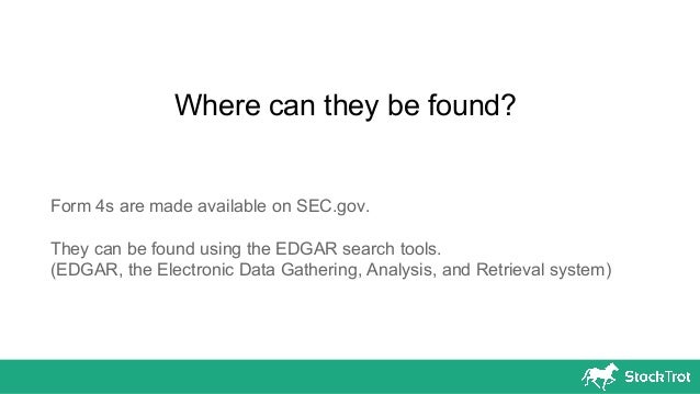 Sec Form 4 >> Sec Form 4 Insider Transactions Sec Form 4 >> Sec Form 4 Insider Transactions