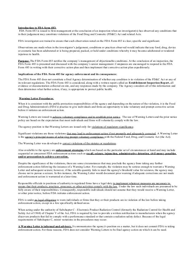 form483 warning letter issued to pharmaceutical companies by bindu ks fda letter