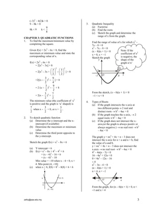 Form 4 Add Maths Note