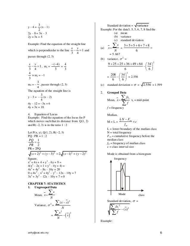 Form 4 add maths note