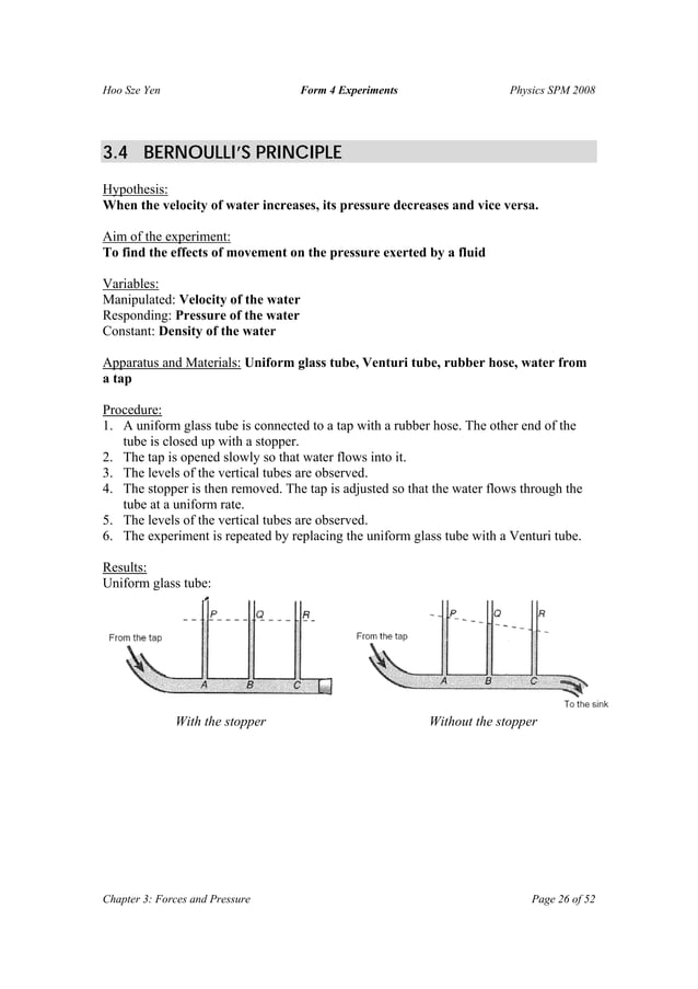 Form 4 experiments all topics | PDF | Physics | Science
