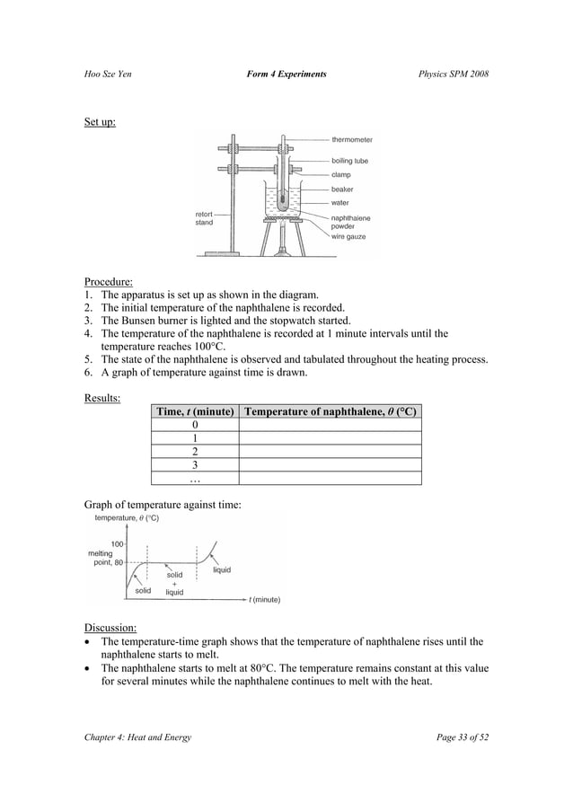 Form 4 experiments all topics | PDF | Physics | Science