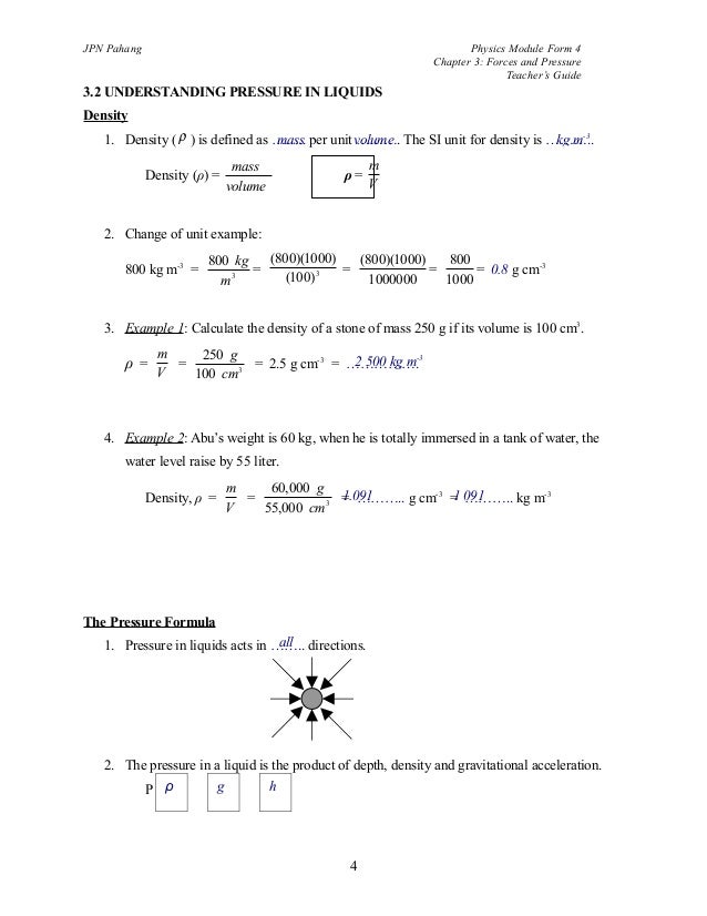 form 4 forces and pressure 1 mass form m 3