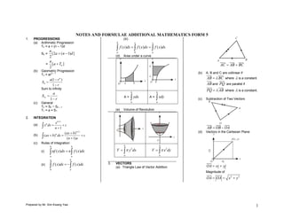 mathematics form 5 notes