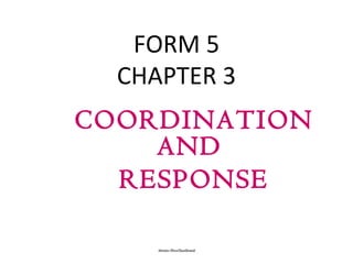 FORM 5
  CHAPTER 3
COORDINATION
    AND
  RESPONSE

     K ( hinkTnkC
      irsten T a entre)
 