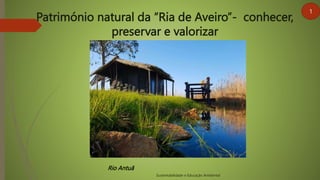 Património natural da “Ria de Aveiro”- conhecer,
preservar e valorizar
Rio Antuã
Sustentabilidade e Educação Ambiental
1
 