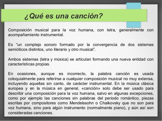 Forma cancion