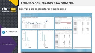 LIDANDO COM FINANÇAS NA OMNIERA
Exemplo de indicadores financeiros
 