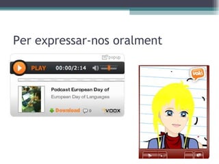Per expressar-nos oralment 