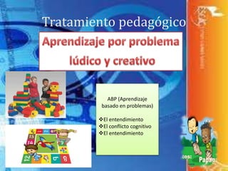Tratamiento pedagógico
ABP (Aprendizaje
basado en problemas)
El entendimiento
El conflicto cognitivo
El entendimiento
 