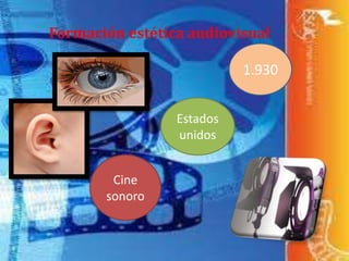 Formación estética audiovisual
1.930
Estados
unidos
Cine
sonoro
 