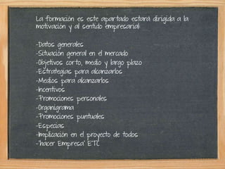 Formación del equipo de ventas