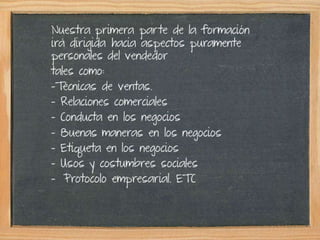 Formación del equipo de ventas