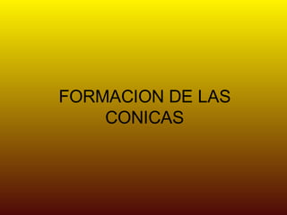 FORMACION DE LAS CONICAS 