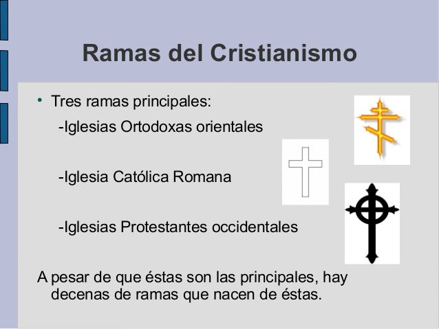 FORMACIÓN Ramas del cristianismo