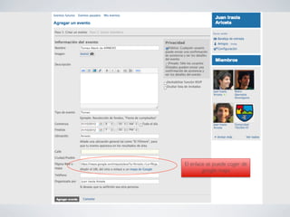El enlace se puede coger de
        google maps	

 