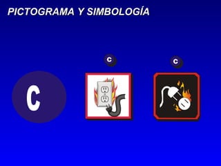 PICTOGRAMA Y SIMBOLOGÍAPICTOGRAMA Y SIMBOLOGÍA
C
 