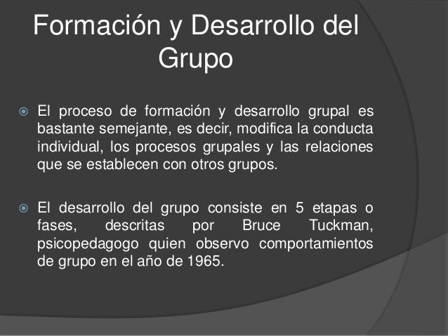 Formación de Grupos