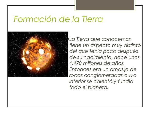 Formaciòn de la tierra