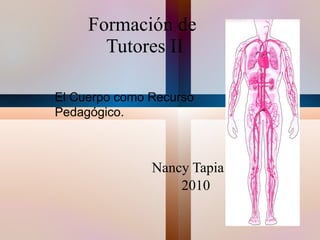 Formación de  Tutores II Nancy Tapia L. 2010 El Cuerpo como Recurso Pedagógico.  