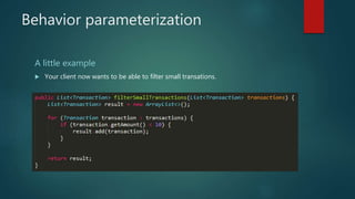 Java 8 - Lambdas and method references | PPTX