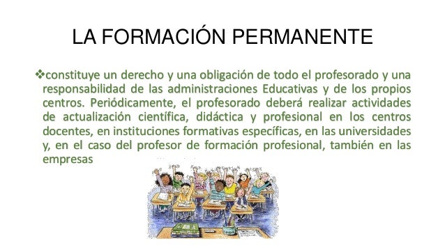 Formación permanente del profesorado...