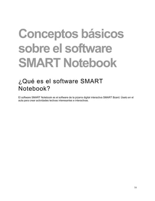 Formación sobre smart notebook para usuarios del pdi | PDF