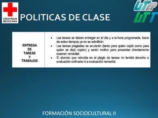 FORMACIÓN SOCIOCULTURAL II
 