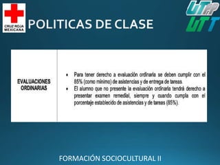 FORMACIÓN SOCIOCULTURAL II
 