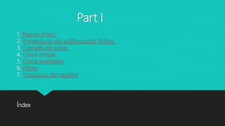 Part I
1. Pàgina d’inici
2. Presentació del polibuscador Trobes
3. Consells de cerca
4. Cerca simple
5. Cerca avançada
6. Filtres
7. Estructura del registre
Índex
 