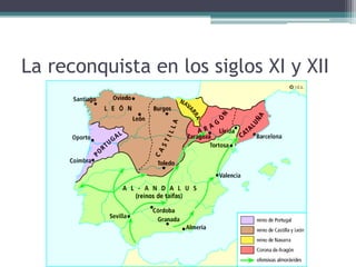 La reconquista en los siglos XI y XII
 