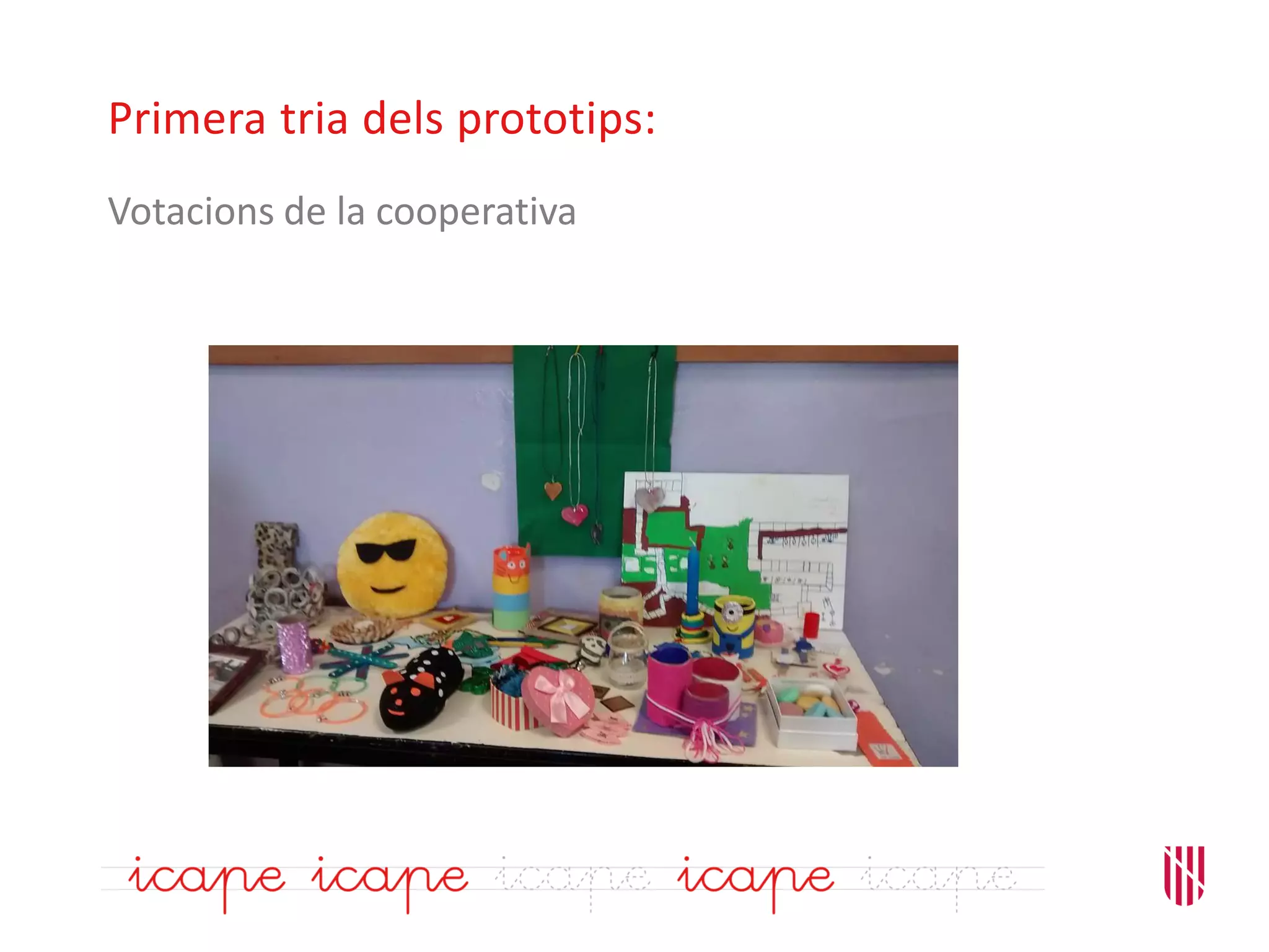 Primera tria dels prototips:
Votacions de la cooperativa
 