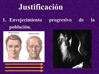 Envejecimiento progresivo de la población. Justificación   