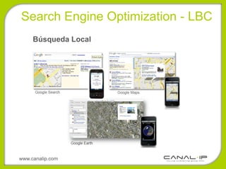 Search Engine Optimization - LBC
     Búsqueda Local




www.canalip.com
 