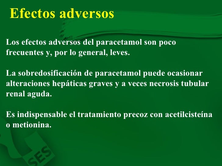 secundarios efectos paracetamol del Enfermeria Programa Polimedicado Formación