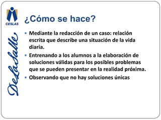 Estudio de casoConsidera el problema de vialidad de la ciudad